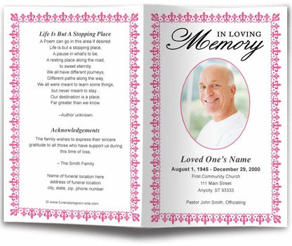 Lexington Funeral Program Template.