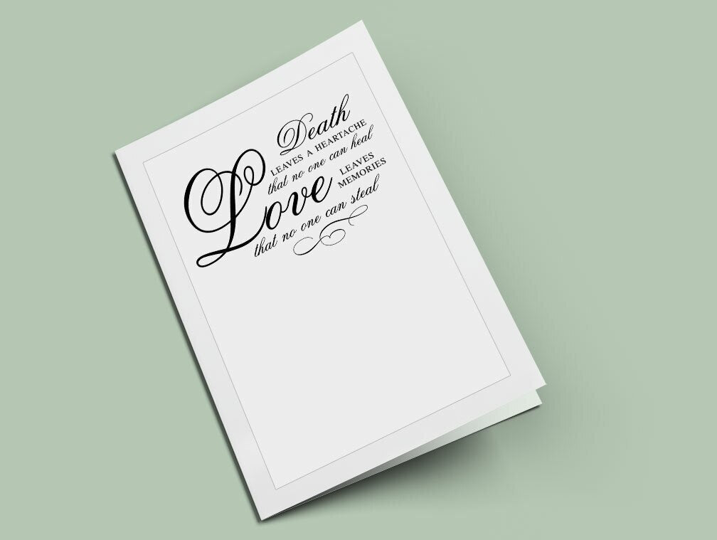 Death Is A Heartache Funeral Poem Word Art.