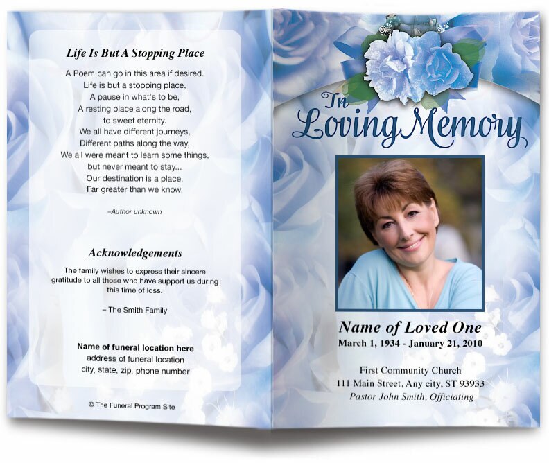 Rapture Funeral Program Template.