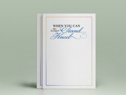 Stand Kneel Condolences Word Art.
