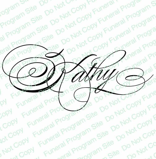 Kathy Word Art Name Design.