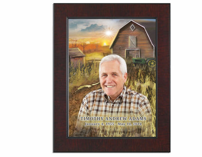 Barn Funeral Memorial Poster Portrait.