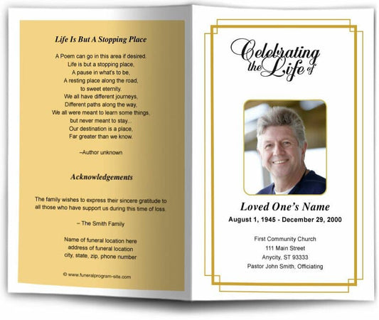 Windsor Funeral Program Template.