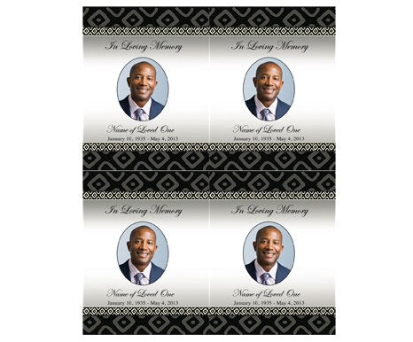 Nigeria Small Memorial Card Template.