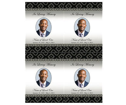 Nigeria Small Memorial Card Template.