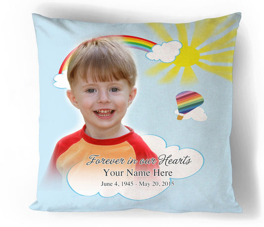 Bright In Loving Memory Toss Pillow.