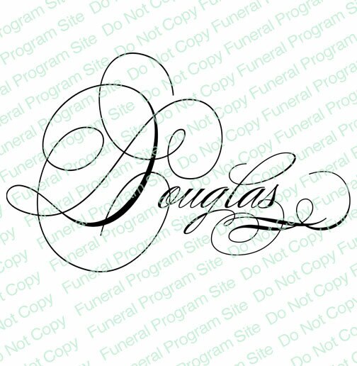 Douglas Word Art Name Design.