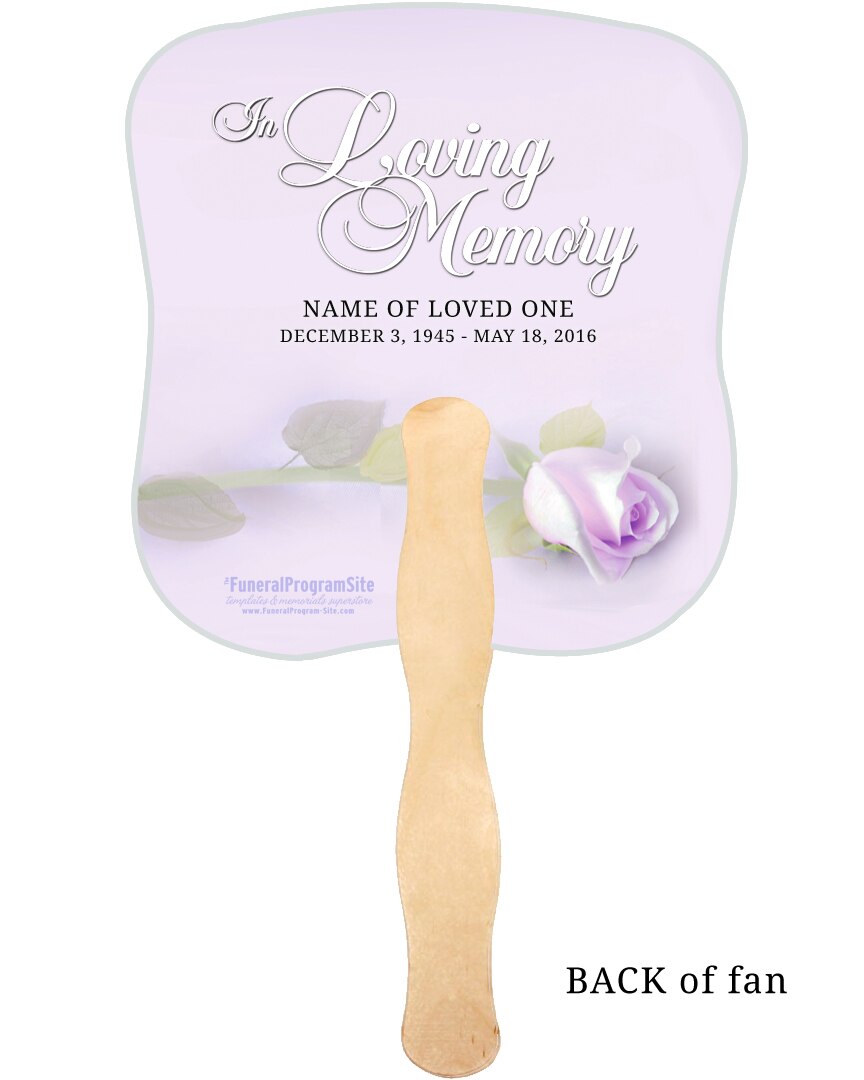 Beloved Cardstock Memorial Fan With Wooden Handle (Pack of 10).