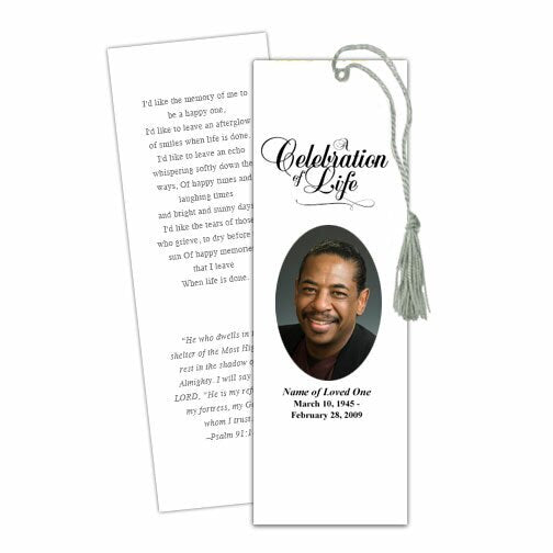 Classic Memorial Bookmark Template Funeral ProgramSite Funeral