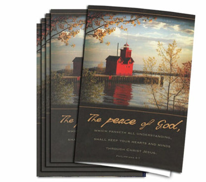 Peace of God Funeral Program Paper (Pack of 25).