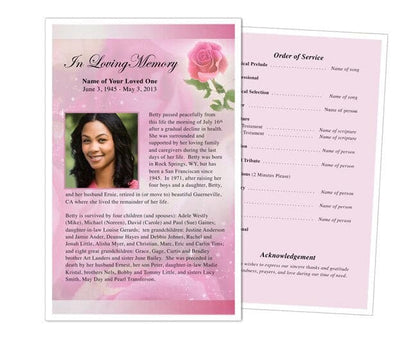 Petals Funeral Flyer Template.