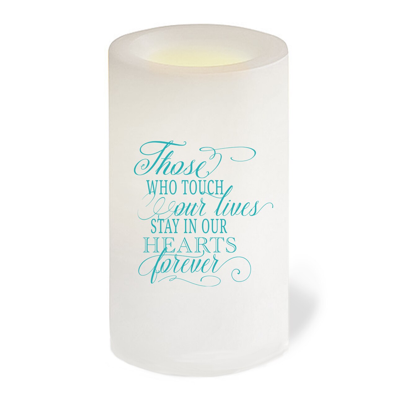 Dedication Personalized Flameless LED Memorial Candle.