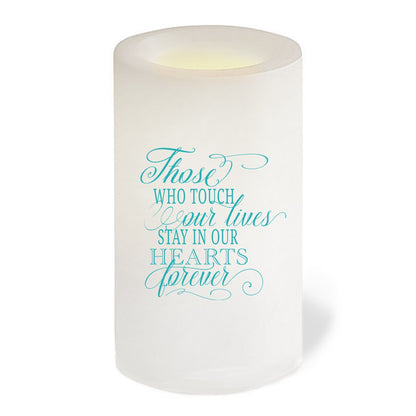 Dedication Personalized Flameless LED Memorial Candle.
