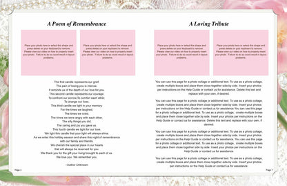 Pearls Funeral Booklet Template.