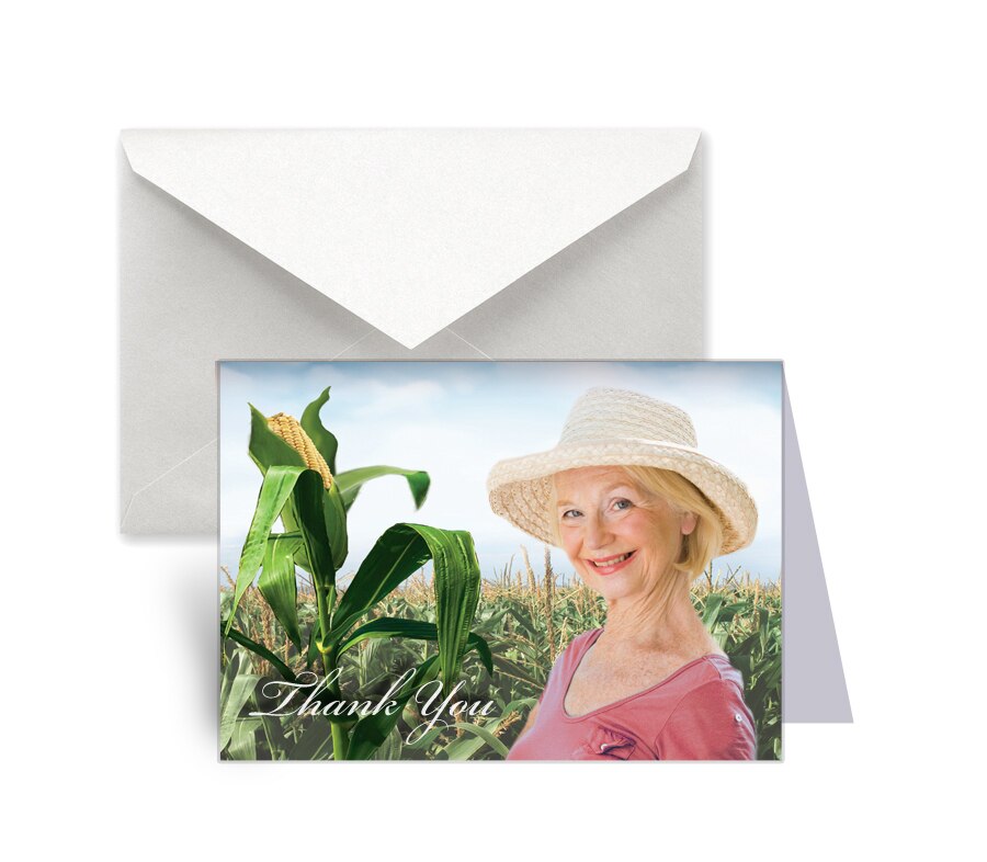 Cornfield Funeral Thank You Card Design & Print (Pack of 50).
