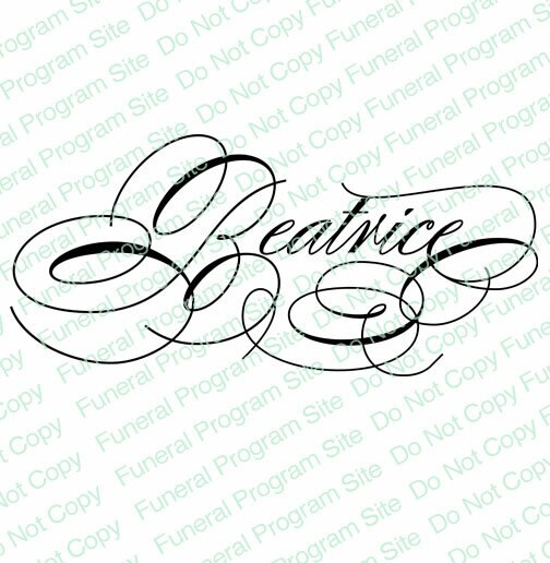 Beatrice Name Word Art.