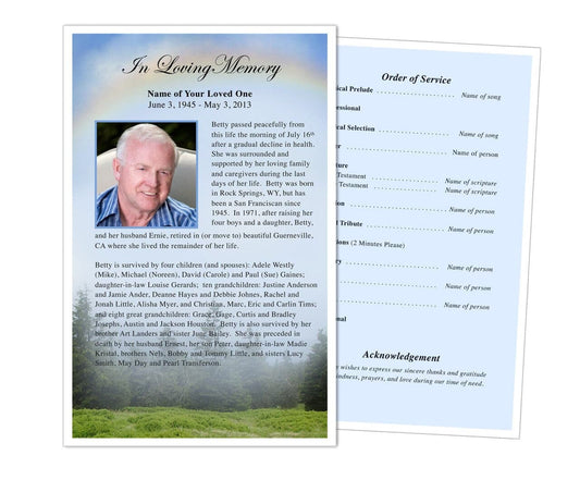 Promise Funeral Flyer Template.