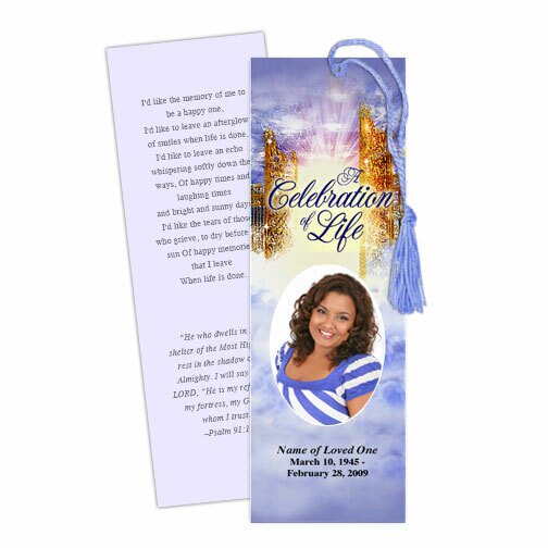 Pathway Memorial Bookmark Template.