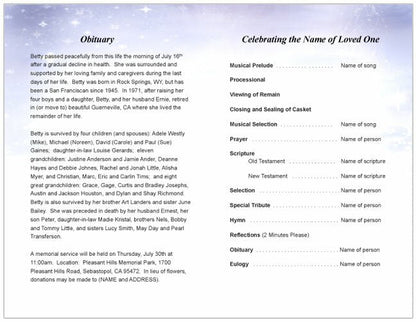 Pathway Funeral Program Template.