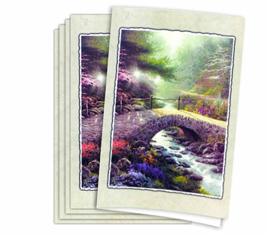 Thomas Kinkade Bridge of Faith Funeral Paper (Pack of 25).