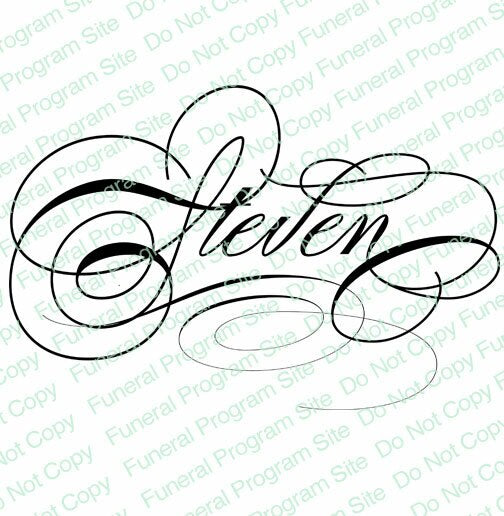 Steven Name Word Art.