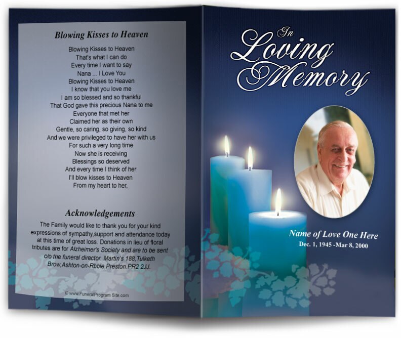 Enlighten Funeral Program Template.