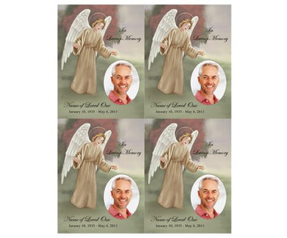 Delilah Small Memorial Card Template.