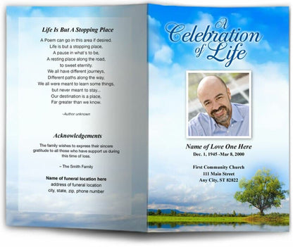 Treasure Funeral Program Template.