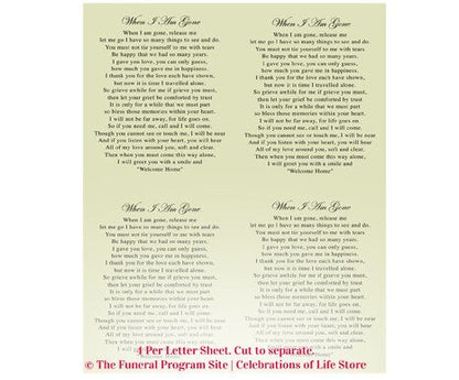 Celtic Small Memorial Card Template.