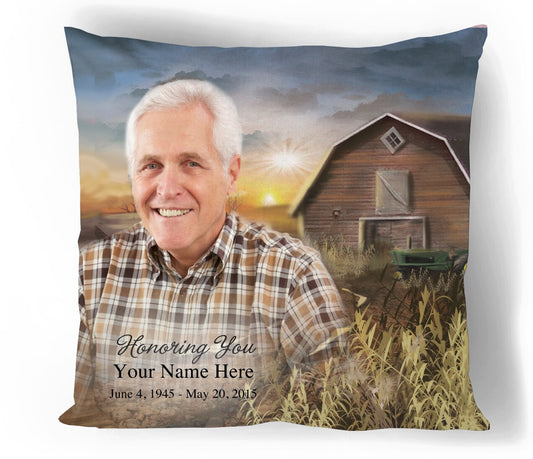 Barn In Loving Memory Toss Pillow.