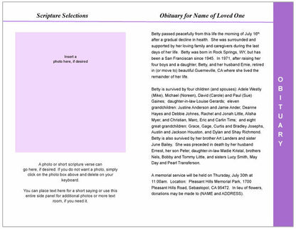 Twilight Tabloid 8-Sided Graduated Program Template.