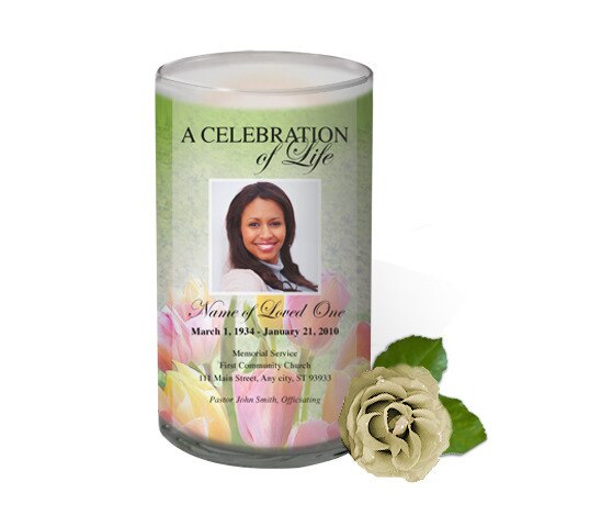 Harvest Personalized Glass Memorial Candle.