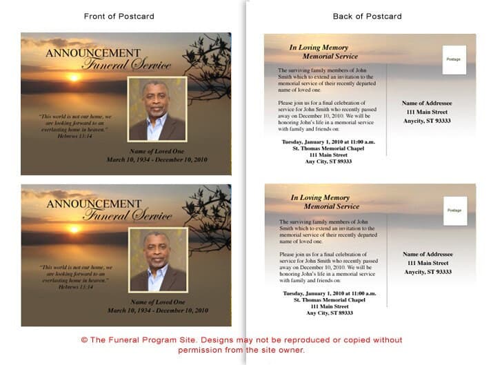 Kenya Funeral Announcement Template.