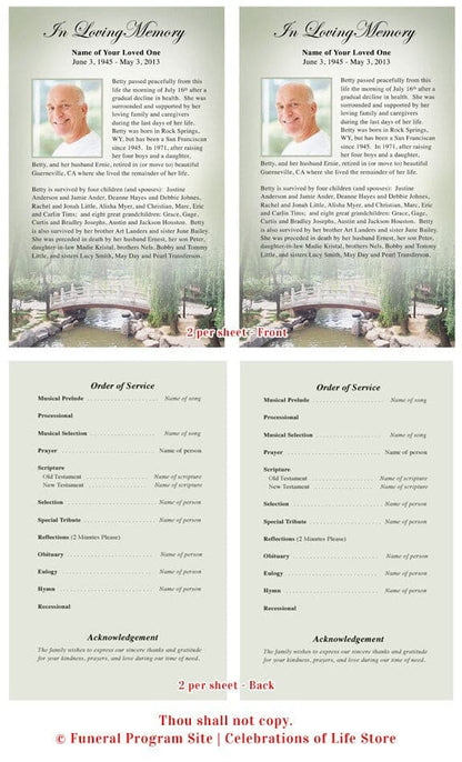 Bridge Funeral Flyer Template.