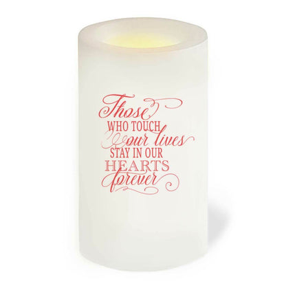 Red Roses Personalized Flameless LED Memorial Candle.