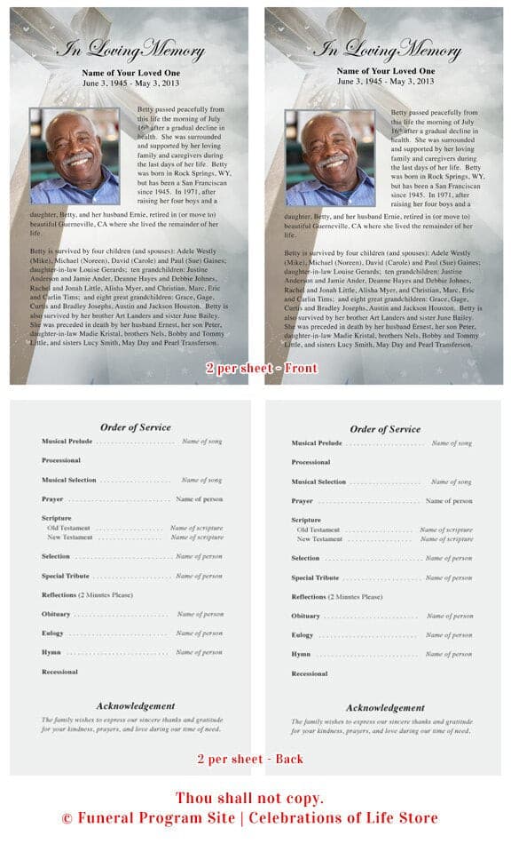 Eternal Funeral Flyer Template.