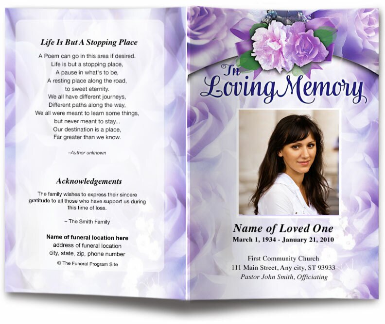 Rapture Funeral Program Template.