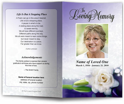 Divine Funeral Program Template.