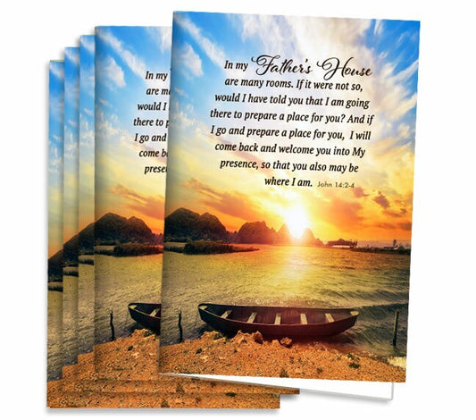 Father's House Funeral Program Paper (Pack of 25).