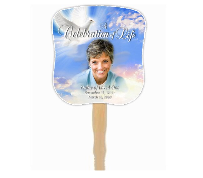 Peace Memorial Fan With Wooden Handle (Pack of 10) – Funeral Program ...