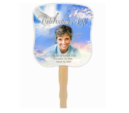 Peace Personalized Hour Glass Memorial Fan (Pack of 10).