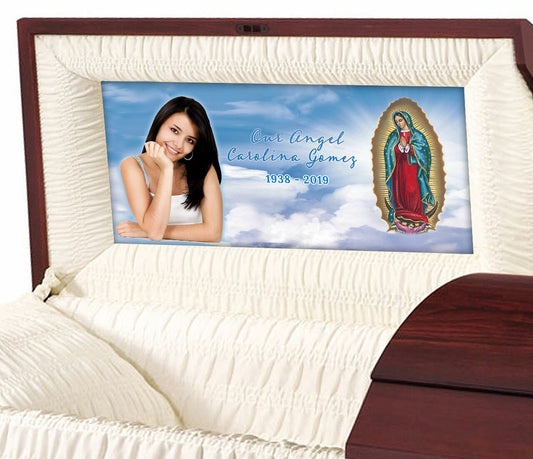 Lady of Guadalupe Casket Head Panel Insert.