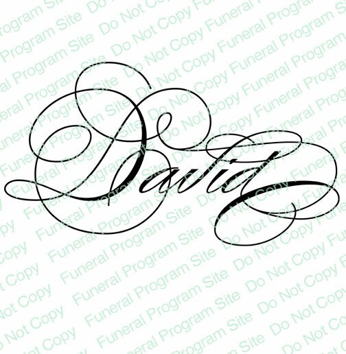 David Word Art Name Design.