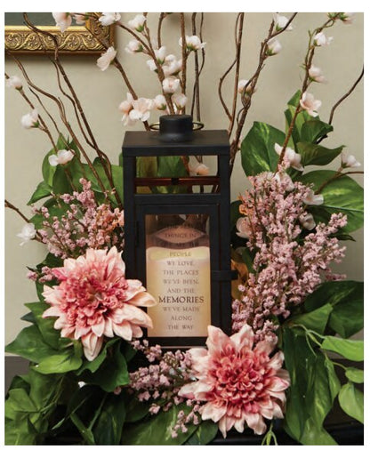 Dad Your Wings Were Ready Black Memorial Lantern With LED Candle.