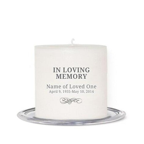 Simple Personalized Small Wax Candle.