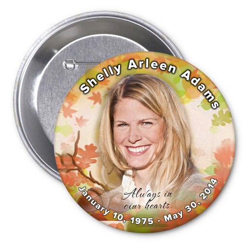 Autumn Memorial Button Pin (Pack of 10).