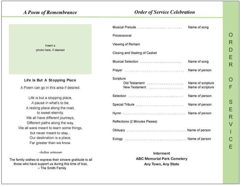 Graceful 8-Sided Graduated Program Template.