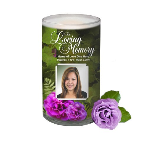 Essence Personalized Glass Memorial Candle.