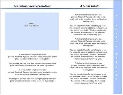 Outdoor 8-Sided Funeral Graduated Program Template.