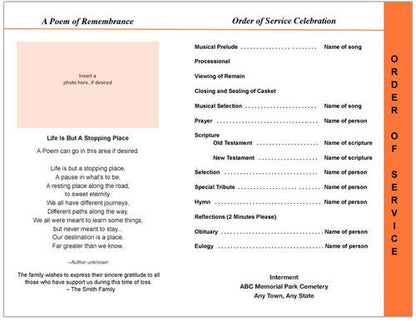 Sunrise 8-Sided Graduated Program Template.